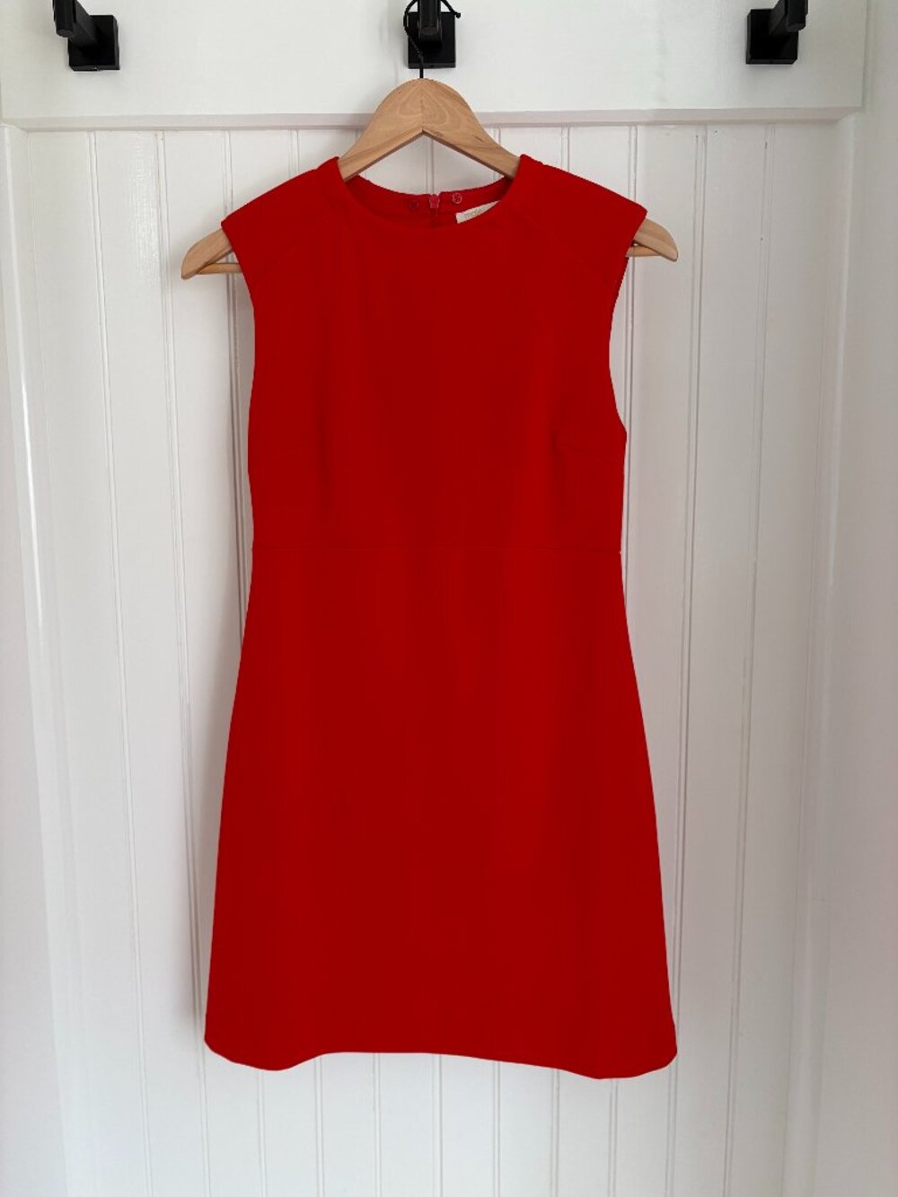 Maje Red Sleeveless Sheath Mini Dress Sz 1 US S Cap Sleeve Fitted Cocktail Party
